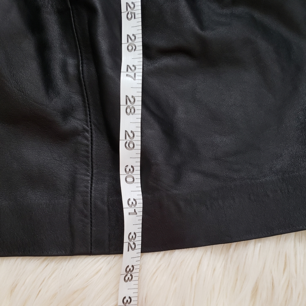 Massimo Dutti Leather Mini Dress sz. Xs - Picture 4 of 5